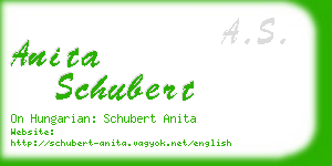 anita schubert business card